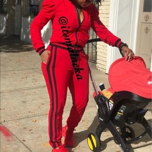 2 Piece Red Jogger